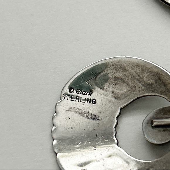 Amazing Vintage Danny Clark Navajo Turquoise Sterling Silver Overlay Necklace - Picture 13 of 14